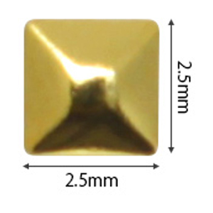 SHAREYDVA　スタッズ メタルスクエア 2.5mm ゴールド 50P