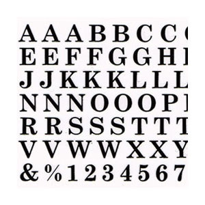 Amaily　ネイルシール No.4- 5 ABC (黒)