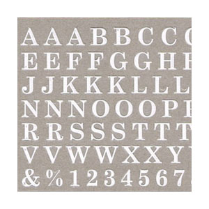 Amaily　ネイルシール No.4- 6 ABC (白)