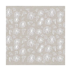 Amaily　ネイルシール No.1- 4 モダンなお花 (白)