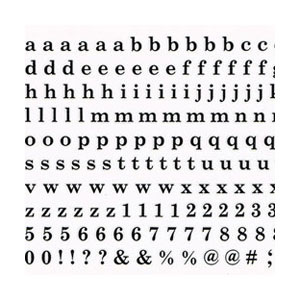 Amaily　ネイルシール No.4- 2 アルファベット 小 (黒)