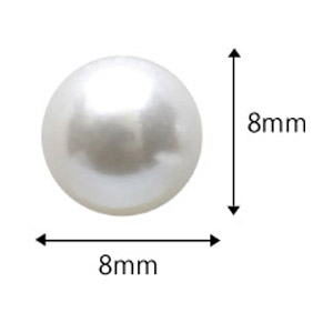 SHAREYDVA　大粒パール ラウンド ホワイト 8mm /8P