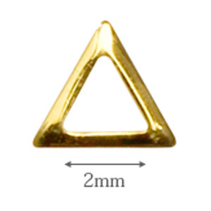 SHAREYDVA　スタッズ 三角 中抜き ゴールド 2mm / 100P