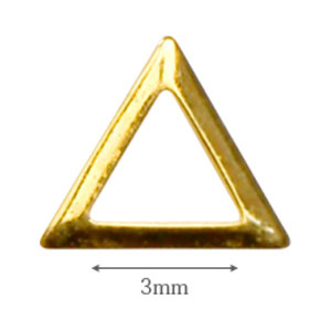 SHAREYDVA　スタッズ 三角 中抜き ゴールド 3mm / 100P