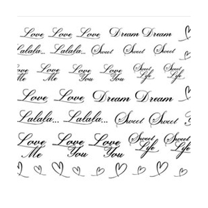 Amaily　ネイルシール No.2- 8 Lalala (黒)