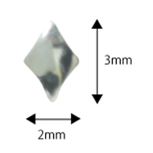 SHAREYDVA　スタッズ ダイヤ シルバー 2*3mm / 50P