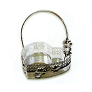 SILVER MIRROR SALONWARE　ハート型トレイ ハンドル付