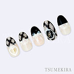 TSUMEKIRA　Honey Choco プロデュース ガーリーリボン&レース ホワイト