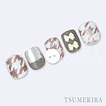 TSUMEKIRA　千鳥格子Grande ホワイト＆ブラック