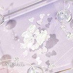 SONAIL　ホログラムURARAハートアソート シェルピンク FY002317