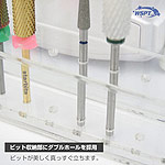 WSPT JAPAN　ネイルマシン収納ビットスタンド ハンドピースホルダーS付き（挿入口18mm）