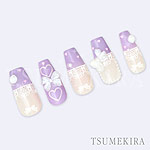TSUMEKIRA　Honey Choco プロデュース ガーリーリボン&レース ホワイト