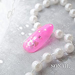SONAIL　ホログラムURARAハートアソート シェルピンク FY002317
