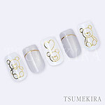 TSUMEKIRA　honchan プロデュース bear＆Ribbon gold（ジェル専用）