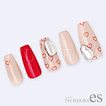 TSUMEKIRA　【es】MEGU NAIL プロデュース MEGUハート RED