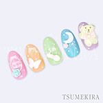 TSUMEKIRA　Honey Choco プロデュース ガーリーリボン&レース ホワイト
