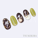 TSUMEKIRA　福岡あみプロデュース 千鳥格子Grande モカ＆グレー