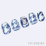 TSUMEKIRA　千鳥格子Grande ホワイト＆ブラック