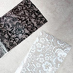 ネルパラ　転写シート レース ブラック＆ホワイト